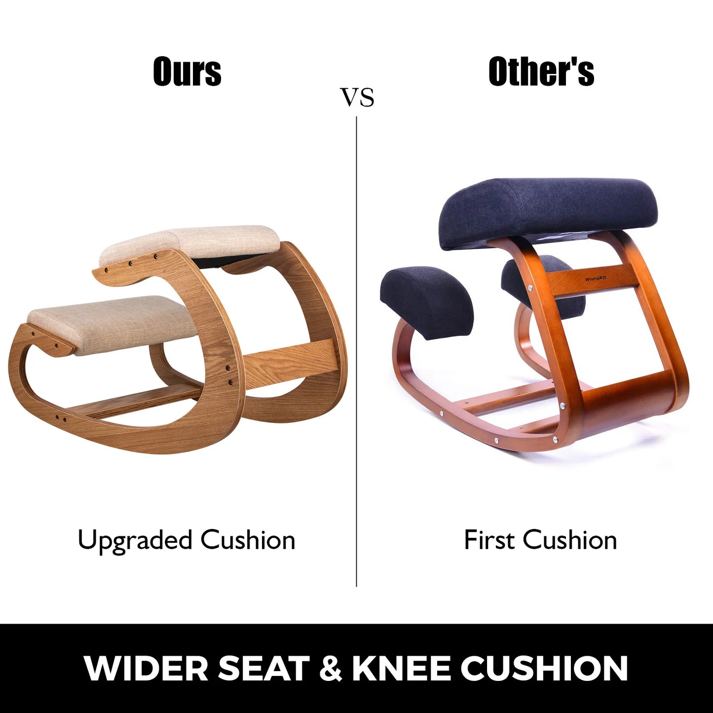 Kneeling Ergonomic Rocking Wooden Chair