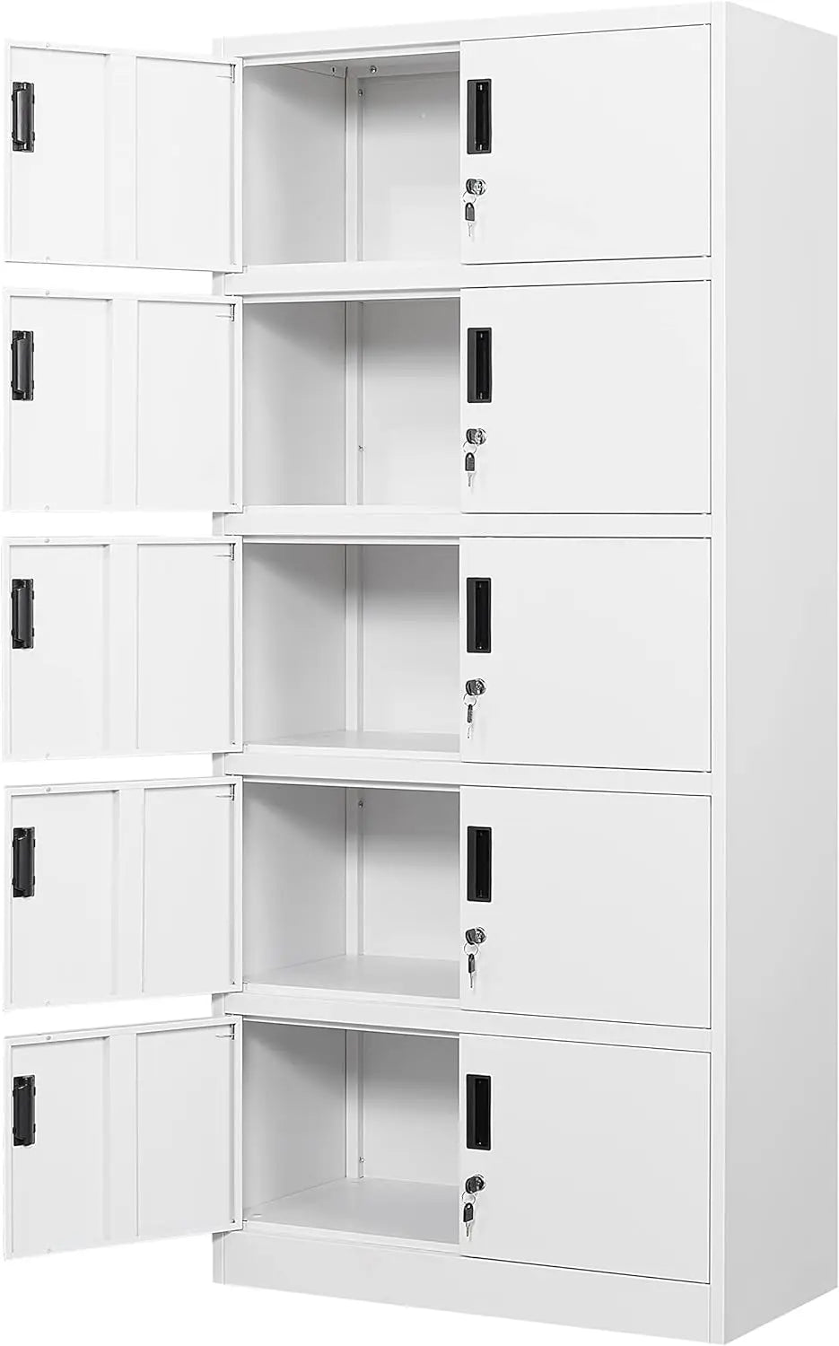 Metal Storage Cabinet with Doors & Adjustable Shelves