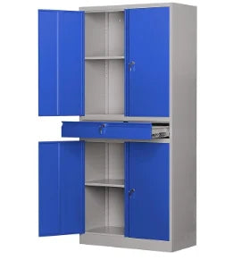 Metal Storage Cabinet with Doors & Adjustable Shelves