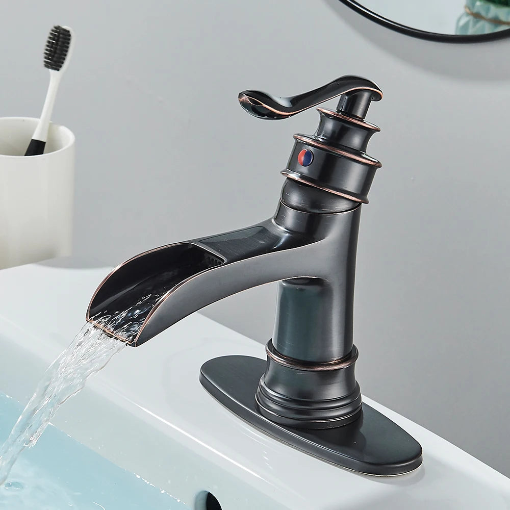 Waterfall Bathroom Faucet Single Handle