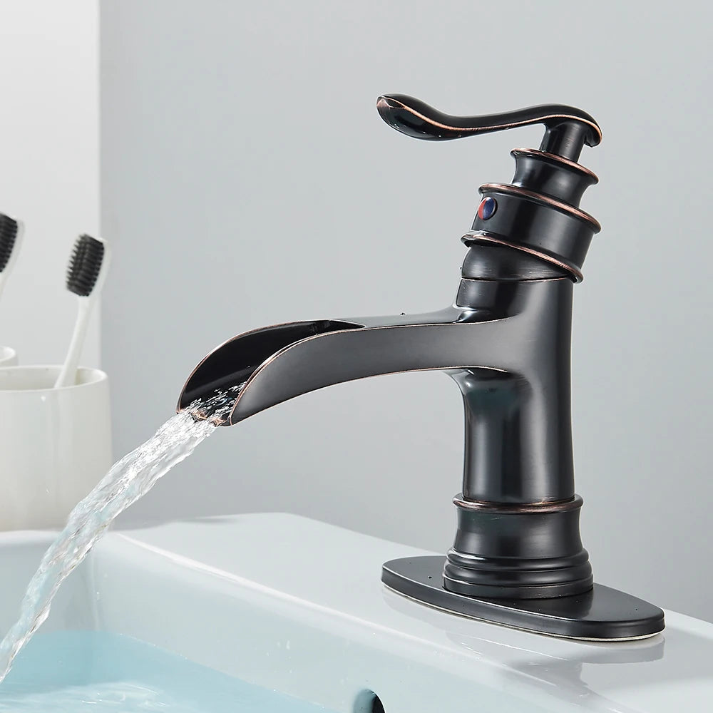 Waterfall Bathroom Faucet Single Handle