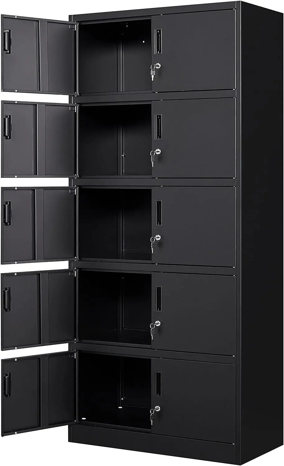 Metal Storage Cabinet with Doors & Adjustable Shelves