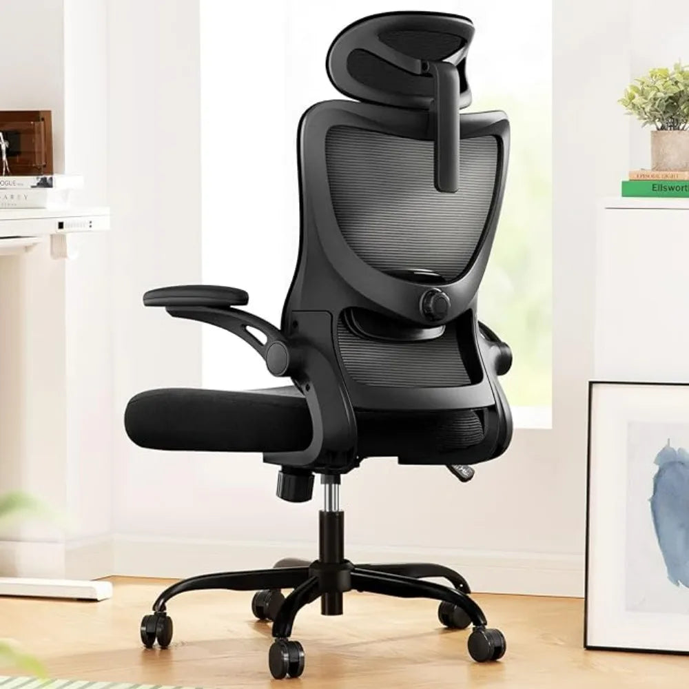 Adjustable Rolling Ergonomic Chair with High Back Mesh & Lumbar Support