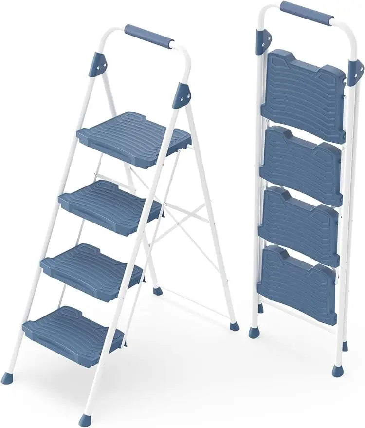 Foldable Anti-Slip 4 Step Ladder with Handrail