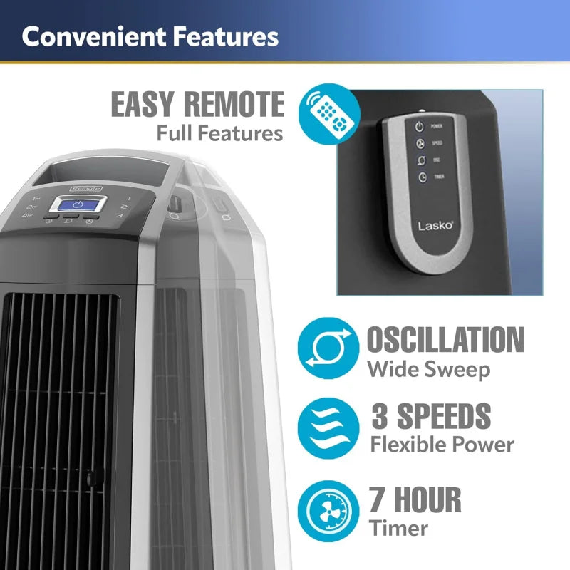 Oscillating High Velocity 35" Tower Fan