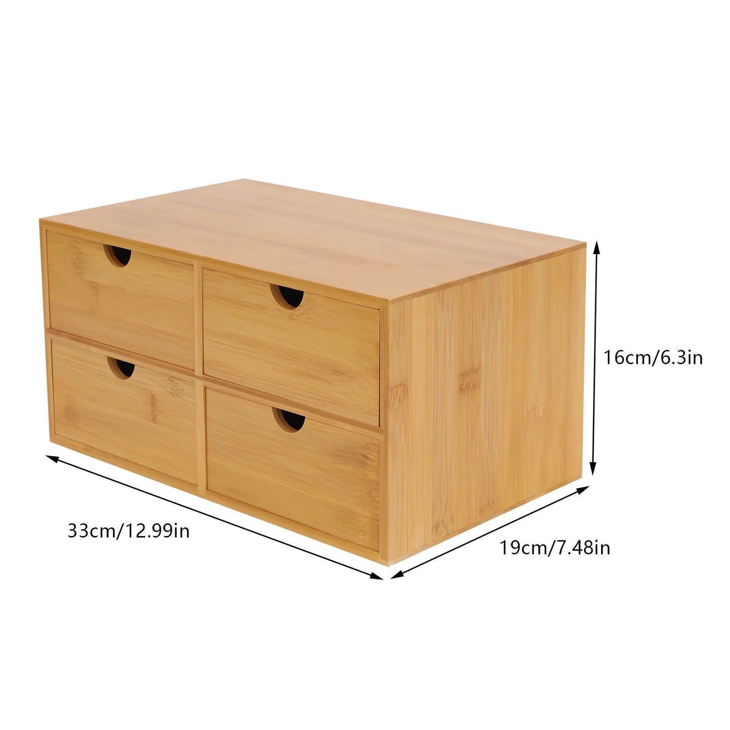 Mini Bamboo Drawer Storage Desktop Organizer