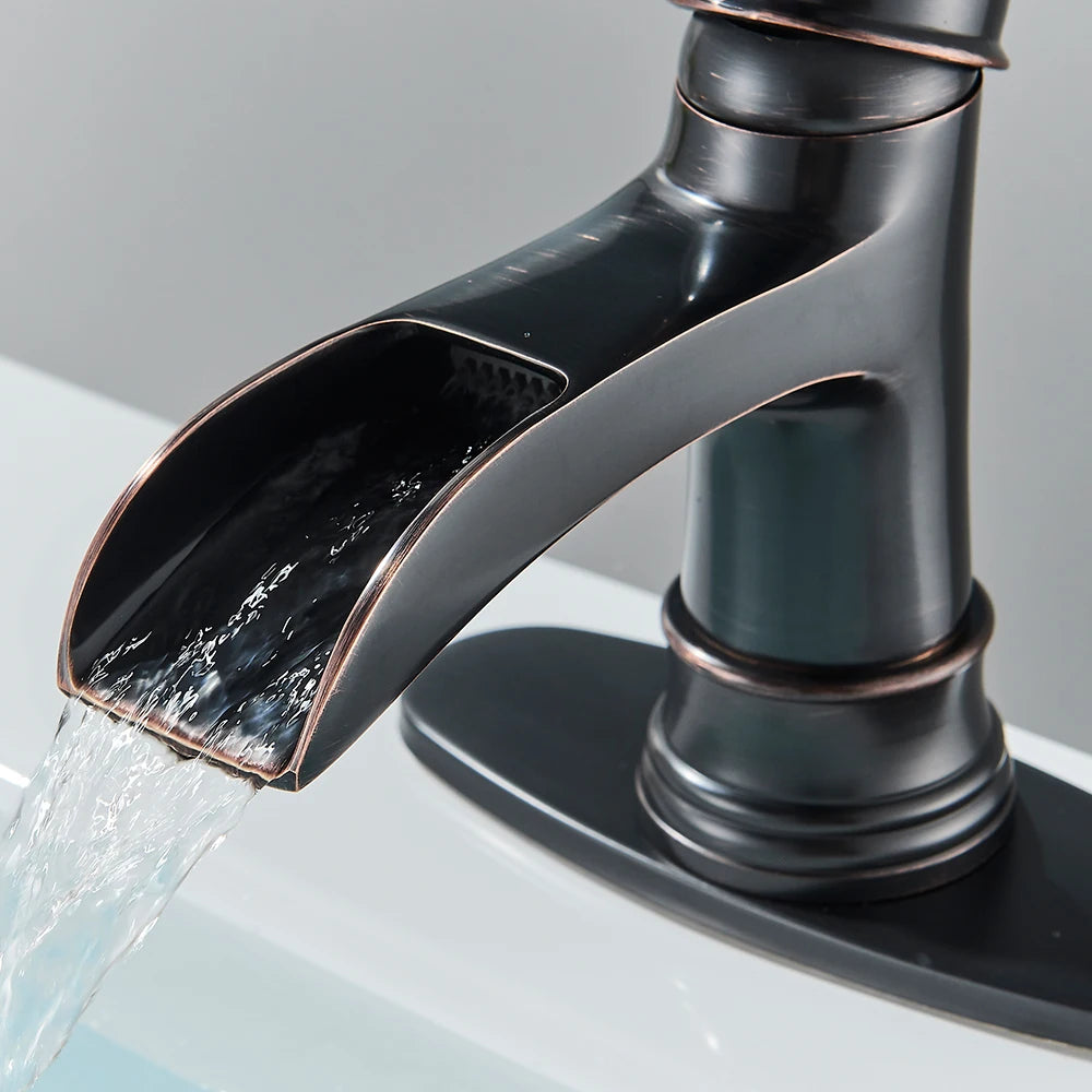 Waterfall Bathroom Faucet Single Handle