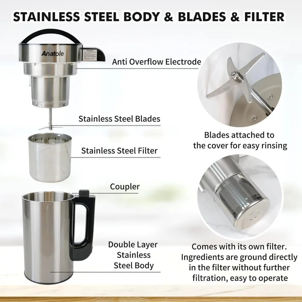 Automatic Stainless Steel Raw Nut Milk Maker