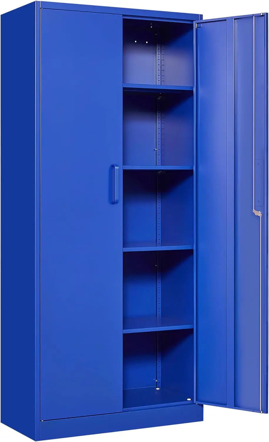 Metal Storage Cabinet with Doors & Adjustable Shelves