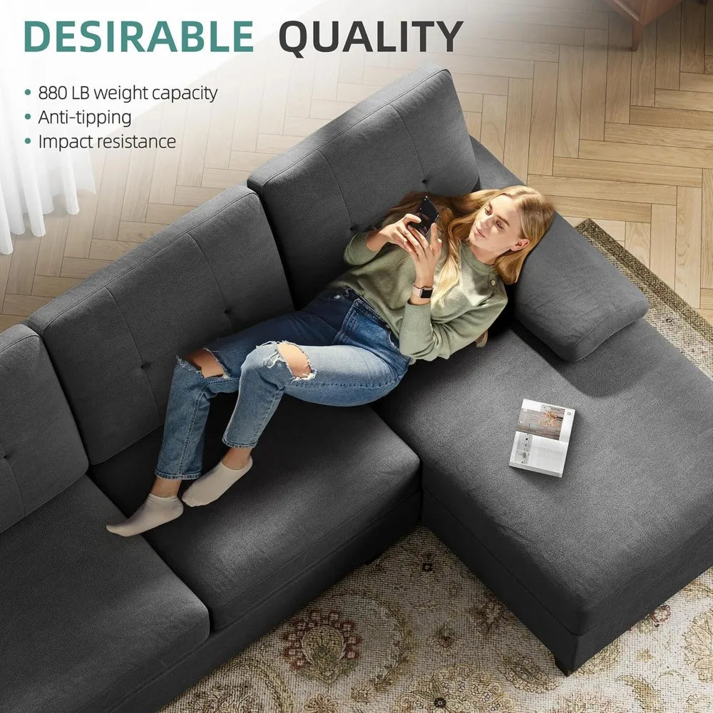 U-Shaped Sectional Sofa Couches Set with Double Chaises