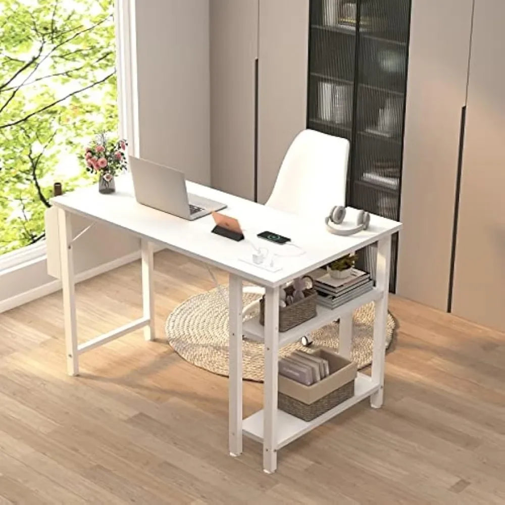 L-Shaped Small Corner Desk for Small Spaces